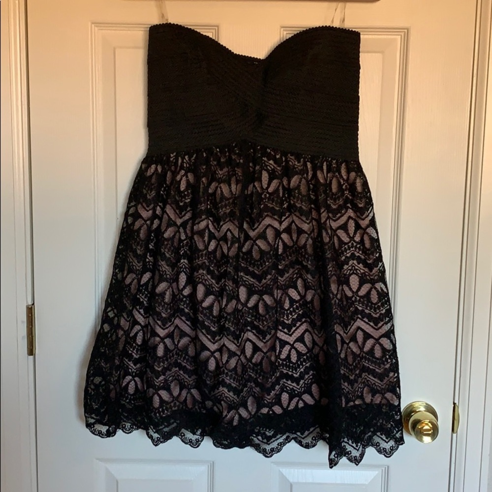 Black and pink dress
